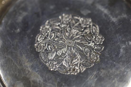 A late 19th/early 20th century Indian Lucknow silver bowl, 18.1 oz.